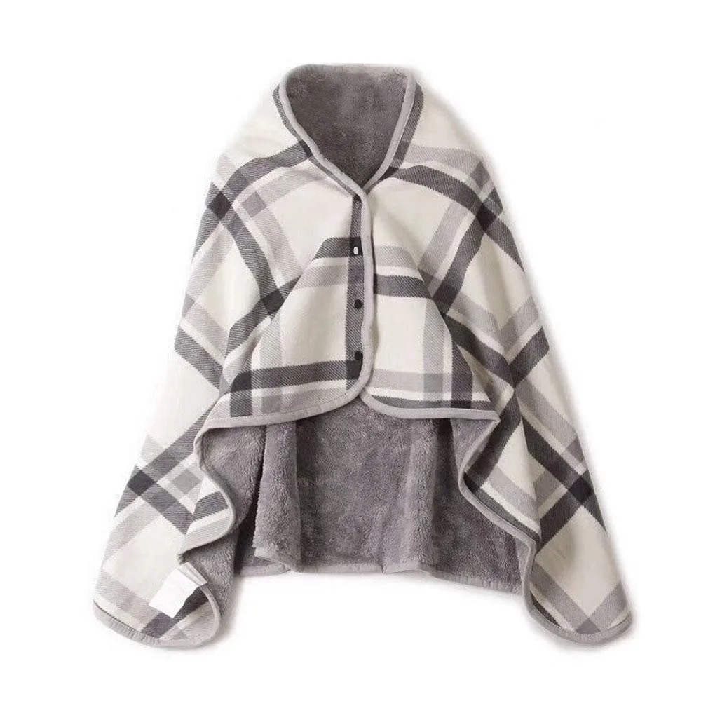 

Double Plaid Blanket Multifunction Wrap Shawl Moisture-absorbing Warm Warm Blanket Lazy Shawl Blanket Apr 11