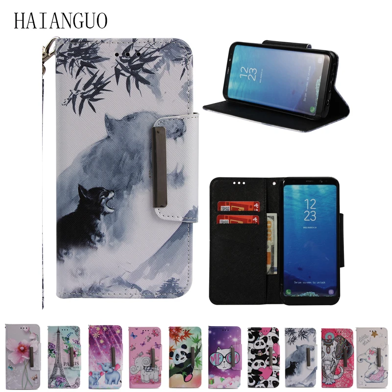 

HAIANGUO Luxury Wallet Leather Case For Samsung Galaxy S7 Edge S8 S9 A6 A8 2018 Plus Note 8 9 J3 J5 J7 2017 J4 J6 J8 2018 Cover