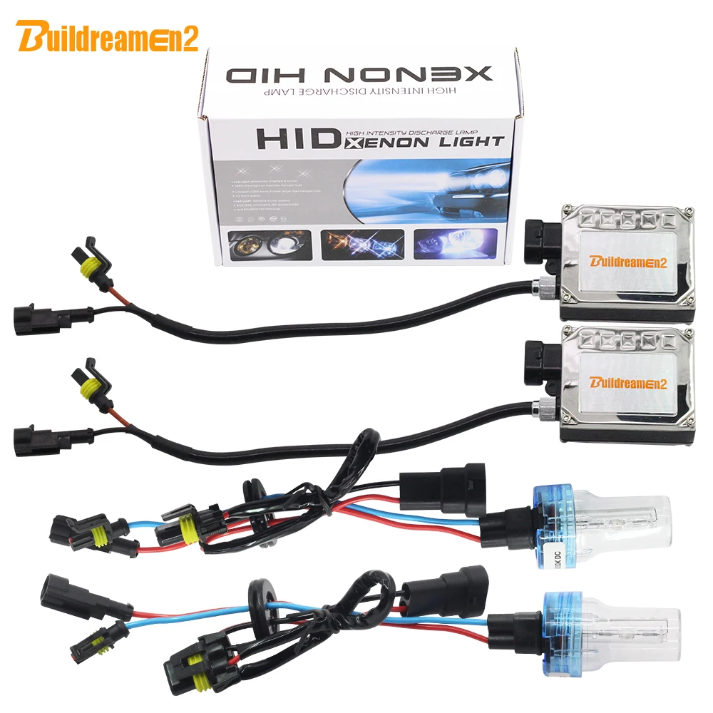 Buildreamen2 55W H1 H3 H7 H8 H9 H11 9005 HB3 9006 HB4 880 881 HID Xenon Kit лампа + балласт 3000K 8000K 12V автомобильный