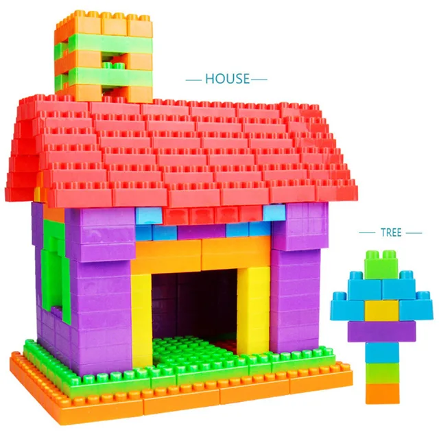160Pcs/bag Plastic Children Building Blocks Bricks DIY Assembled Toys Educational Toy For Kids Baby Gifts 3