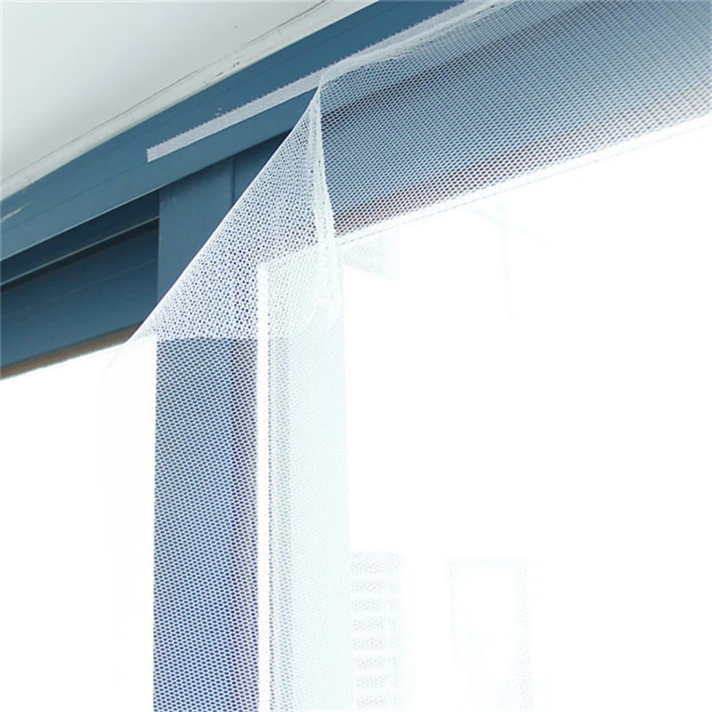 Fly Mosquito Window Net Mesh Black& White Fly Curtains Net Curtain Protector Room DIY Self-adhesive Window Screen New