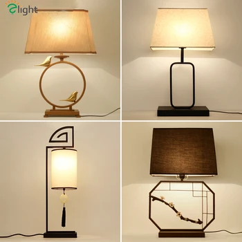 

Chinese Retro Metal E27 Led Table Lamp Lustre Brass Bird Bedroom Led Table Light Desk Lights Simple Led Table Lighting Fixtures