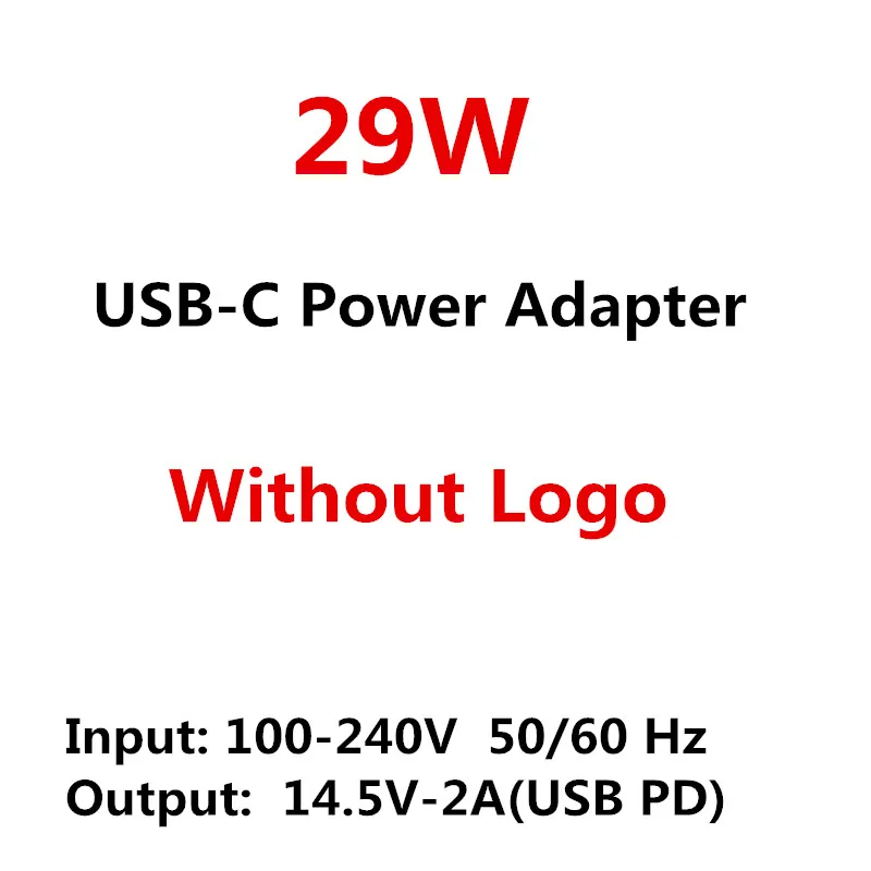 29W USB-C Laptop Power Adapter Type-c Charger(14.5V-2A USB PD) For Latest Apple Macbook Pro 12 inch A1534 1540 1646 For iPad Pro 29W USB-C Laptop Power Adapter Type-c Charger(14.5V-2A USB PD) For Latest Apple Macbook Pro 12 inch A1534 1540 1646 For iPad Pro