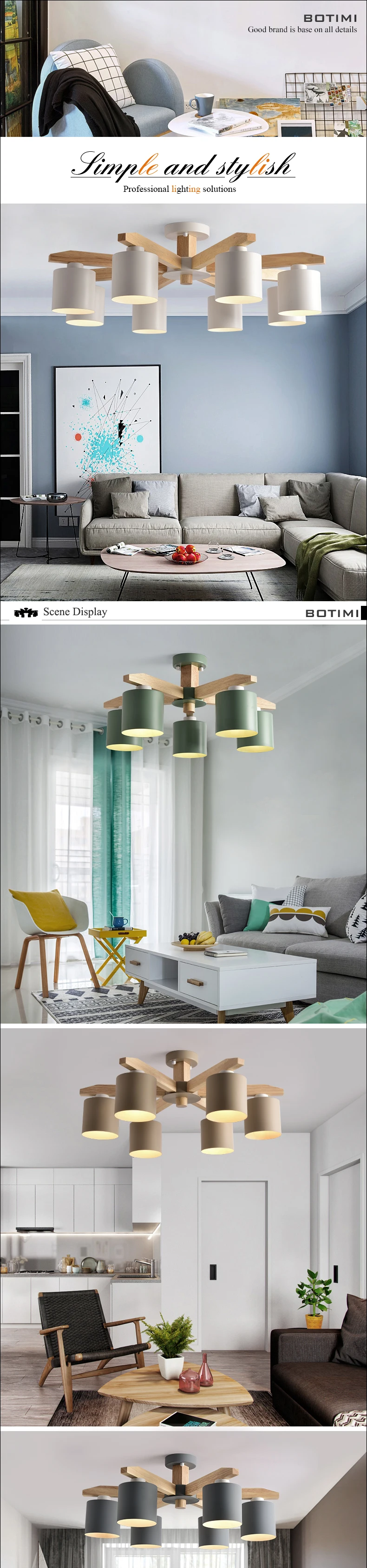 Großhandel Neue Led Kronleuchter Für Wohnzimmer Holz Glanz E27 Kronleuchter Beleuchtung Mit Lampenschirmen Esstisch Kronleuchter Küche Lampen Von