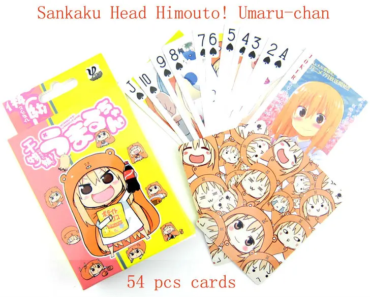 Голова аниме Sankaku Himouto! Карты для покера Умару-Чан Умару дома (54 шт.) Детские