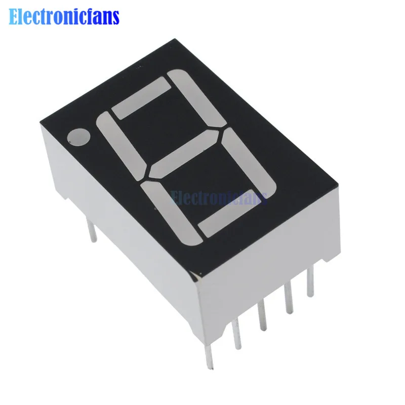 10 шт. 0,5" 0,56 дюймов красный светодиодный-значный 7-сегментный 1bit 1 бит общий анод положительный цифровая трубка