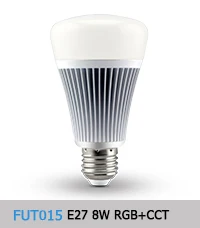 MiLight FUT105 E27 12 Вт RGB + CCT светодиодный лампы 110 V 220 V Беспроводной 2,4 г накаливания с регулируемой яркостью 2 в 1 умный светодиодный свет работы с