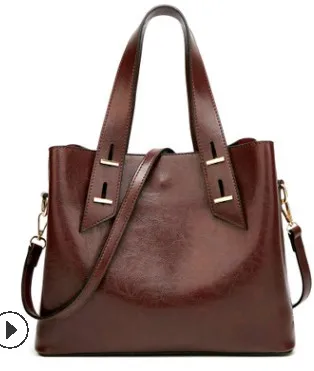 Женская сумка с кисточками, роскошные сумки, большая вместительность, женская сумка на плечо, женская сумка с застежкой, масло, воск, кожа, женские сумки, дизайнерские, новинка, C890 - Цвет: coffee