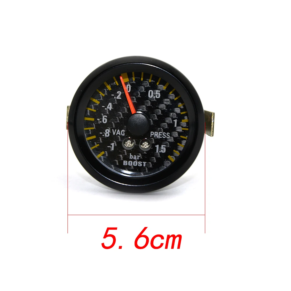 2" 52mm Carbon Fibre Face Black Rim Boost bar gauge/psi/water temp/oil temp/oil press/volts/tachometer/vacuum/ gauge pods