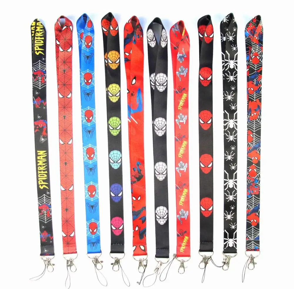 

Free Shipping 20/Lot SPIDERMAN PHONE LANYARD KEYS ID NECK STRAPS Wholesale