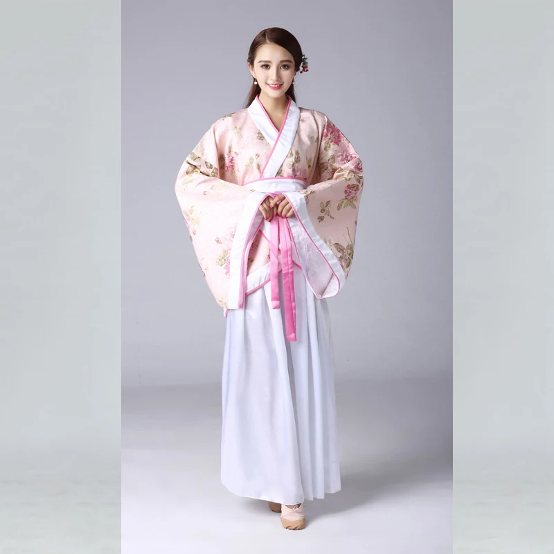 Китайский Весенний фестиваль год костюмы платья для женщин сценическая одежда народный танец халат костюм Hanfu Tang одежда с цветочным рисунком - Цвет: Color10