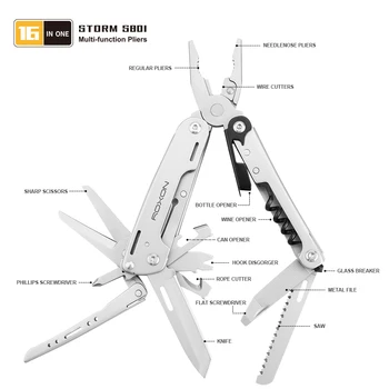 New Multitools Folding Plier EDC Scissors Camping Fishing Multi Tools Plier Screwdriver Bits Multifunctional Tool Knife Survival 2