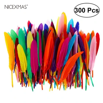 

300pcs Feathers Exquisite Colorful Delicate Party Dress-ups Feathers Tips Crafts for Various Crafts Wedding Birthday Parties