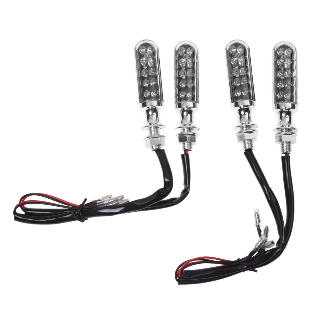 

4 x Motorcycle 12 LED Indicators Universal Flashing Yellow