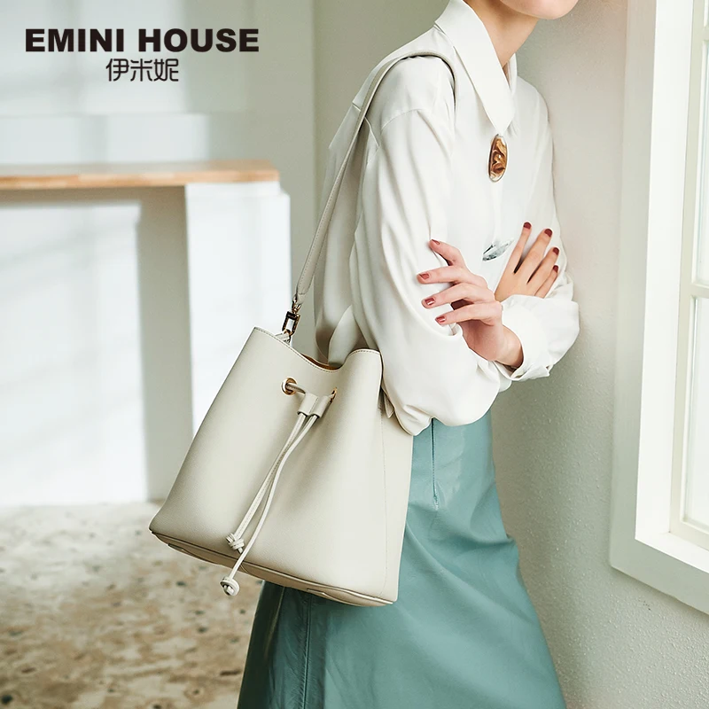 EMINI HOUSE сумка ведро с широким ремешком на плечо роскошные сумки женские