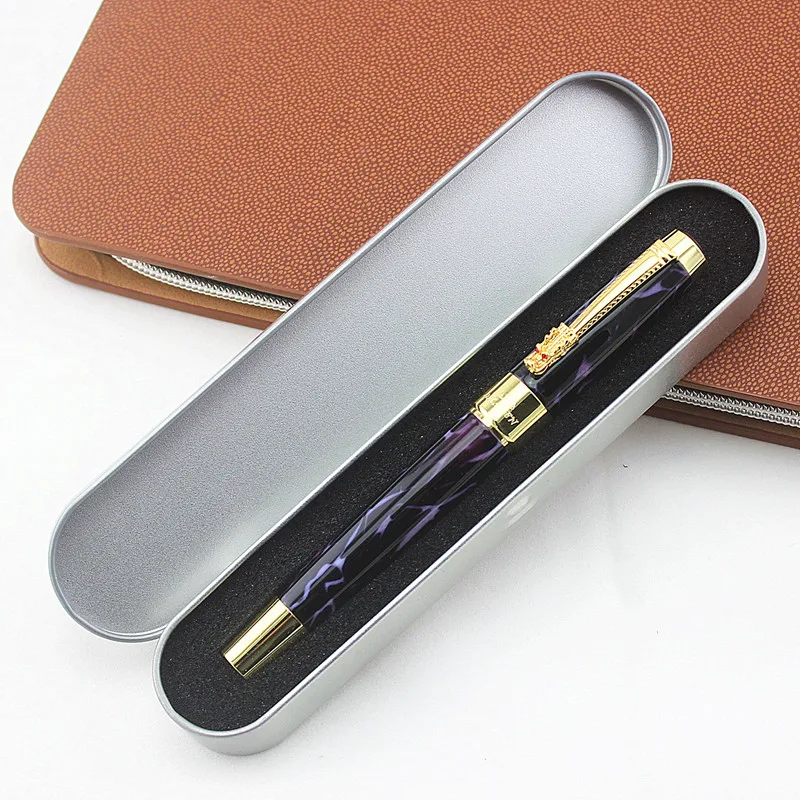 

1 Pcs Noble Gold Dragon Rollerball Pen Luxury Metal Ballpoint Pens with 0.5 Mm Black Refill Office Stationery Gift Pen