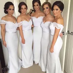 Bbonlinedress Длинные свадебные платья русалки 2019 милое торжественное платье для вечеринки кружевное платье подружки невесты vestido dama de honor boda