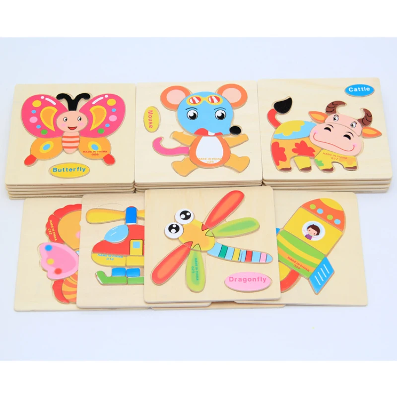 

Toys for Baby Colorful Wooden Puzzle Animal Educational Developmental Baby Kid Training Toy Educational Toy Gift for Baby DS29