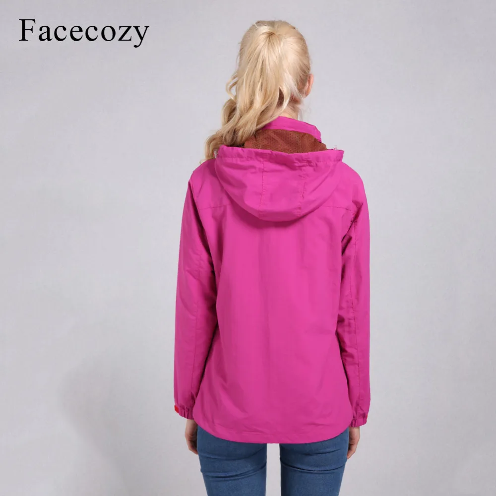 Facecozy женские водонепроницаемые походные куртки один слой тонкая весенне летняя