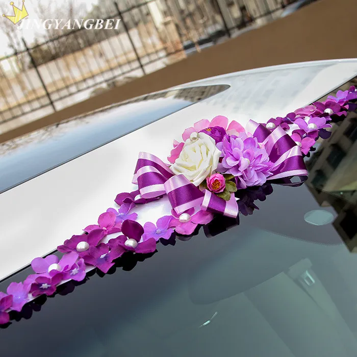 2017 NEW Simulation silk flowers car decora car roof garland wedding
