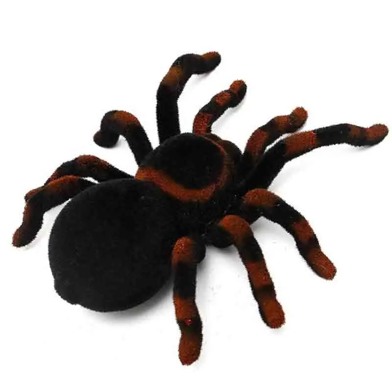 Brinquedos de Brincadeira Infravermelho Aranha Olho Brilho Halloween Simulação Assustador Pelúcia Tarântula Controle Remoto Complicado Macio 4-way rc 4 Animais e robôs por radiocontrole