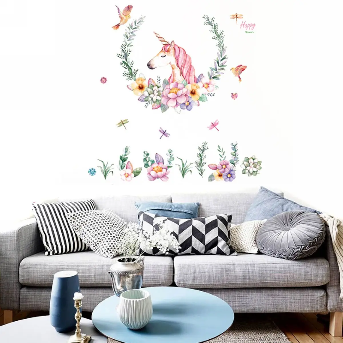 1PC Unicorn Wall Decal Mural Sticker Art Removable Vinyl Home Decor Stickers