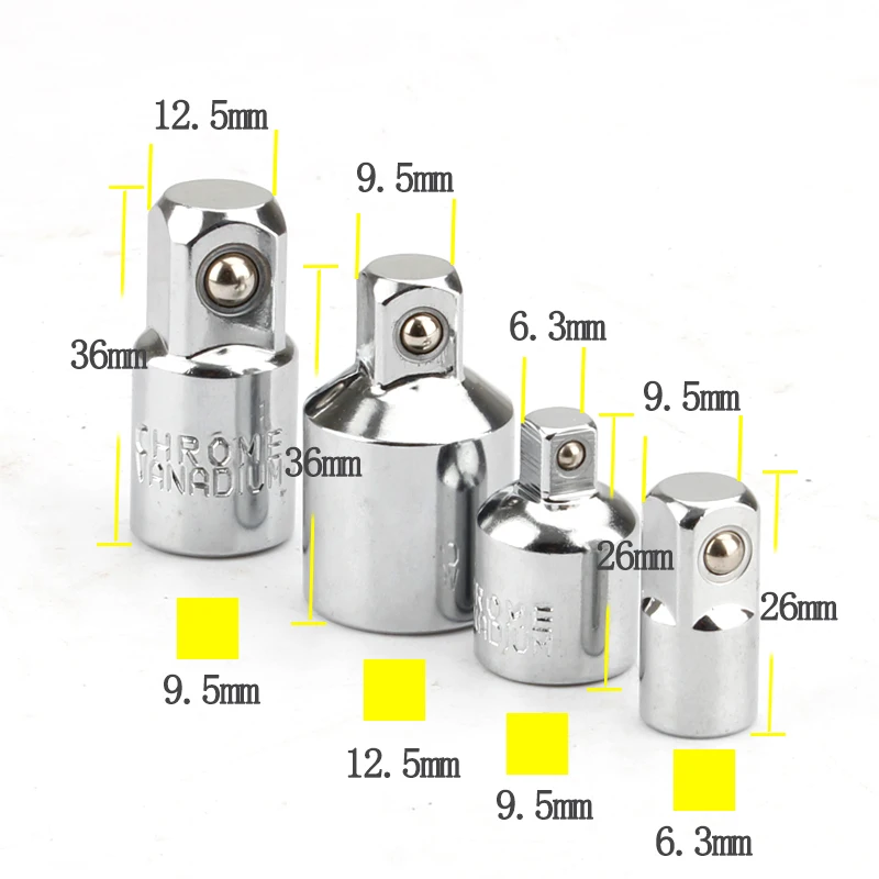4 шт. Трещоточный Ключ адаптер редукционный конвертер набор 1/" до 3/8" до 1/" набор ручных инструментов Crv сталь