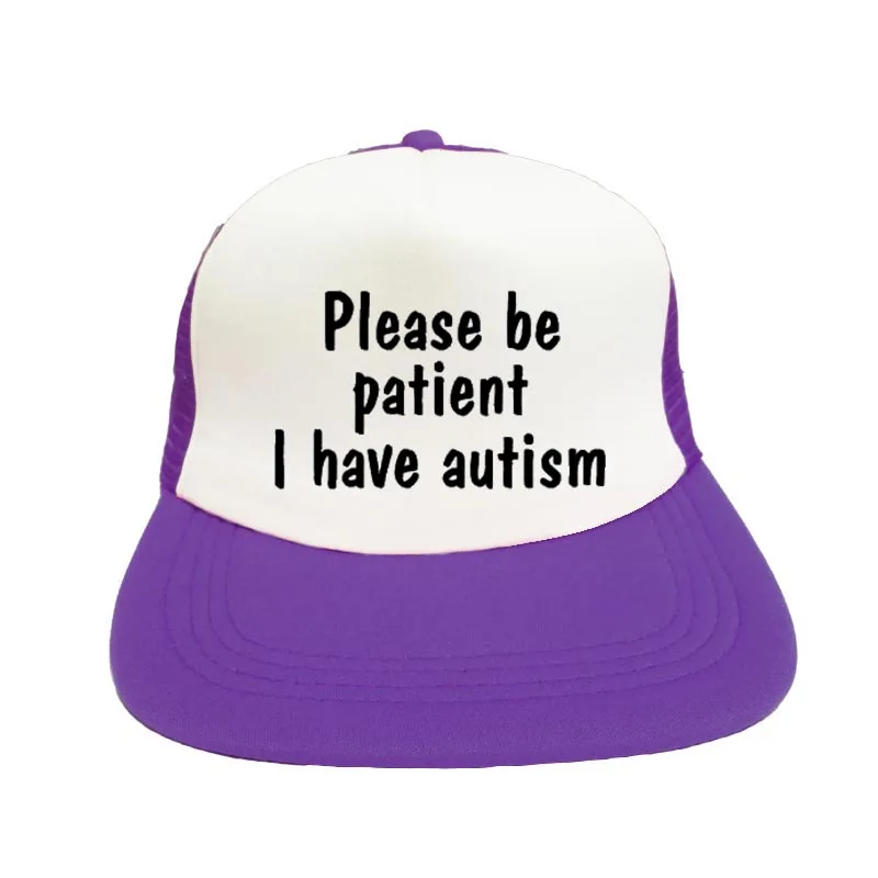 Пожалуйста, будьте терпеливы, у меня есть аутизма с буквенным принтом в стиле «хип-хоп» с принтом в виде шляпы Для мужчин Для женщин Радуга паззл осознание аутизма бейсболка YF104 - Цвет: YF10408