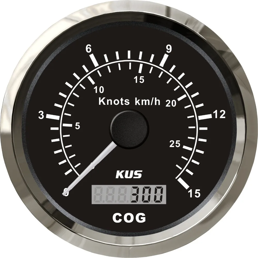 KUS High quality 85mm GPS speedometer 0-15knots with mating antenna 12V 24V backlight | Автомобили и мотоциклы