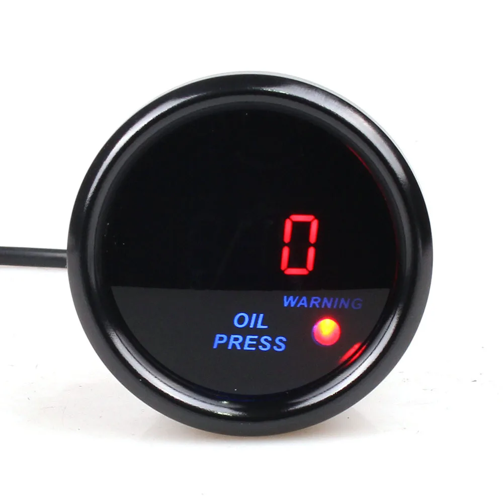 

2 inch 52mm Digital Oil Press Gauge Smoke Lens Car Auto Oil Pressure Meter with Sensor