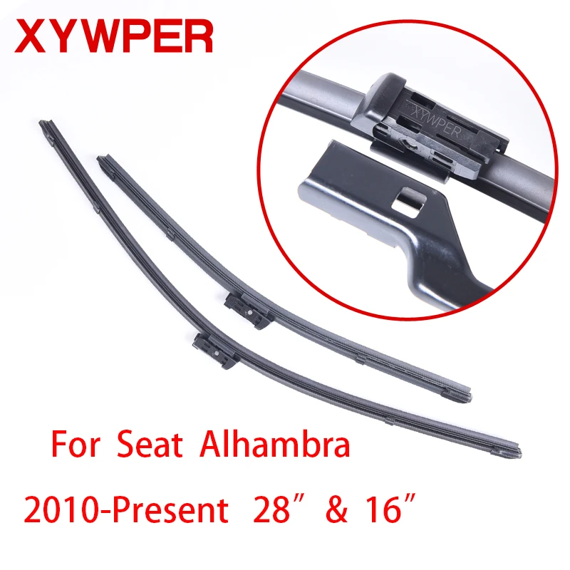 Limpiaparabrisas XYWPER para Seat Alhambra, accesorios de goma suave