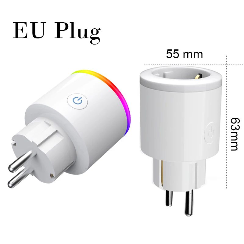 Умная розетка управления Wi-Fi 10а мощность мониторинг энергии таймер переключатель ЕС/США/Британский магазин Голосовое управление от Alexa Google Home IFTTT - Цвет: EU plug