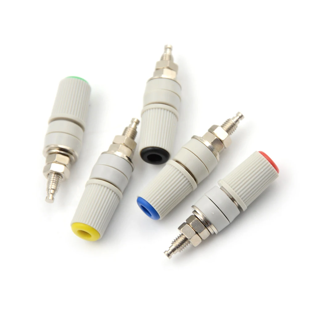 

4mm 30A M5 Binding Post Copper Banana Panel Socket Plug Audio Speaker Adapter Amplifier Power Female Terminal Connector Quality