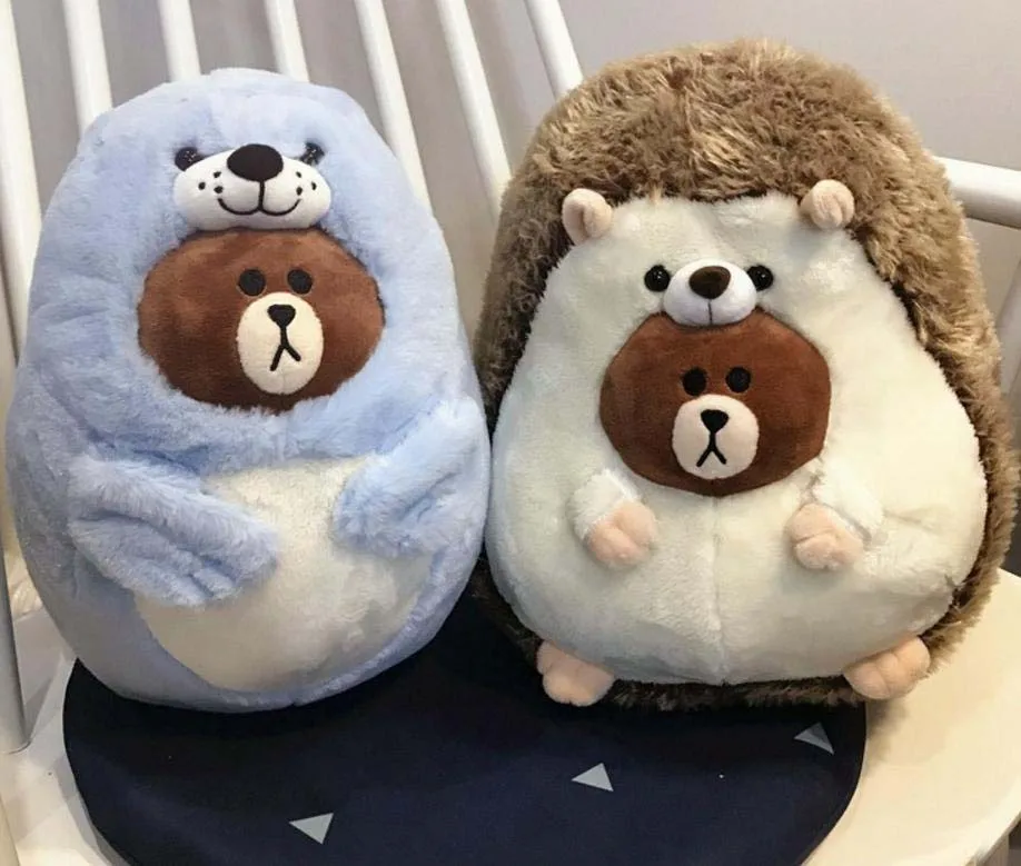 

LINE FRIENDS Hedgehog Costume Plush Toy Stuffed Doll 11"