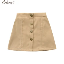 ARLONEET/Однотонная юбка с пуговицами для маленьких девочек пляжная одежда с юбкой-солнце футболки, 2 футболки, 19Jan30