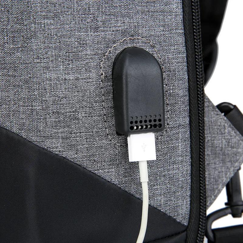 Для мужчин сумки на ремне многофункциональный USB зарядки плеча Crossbody сумки Anti-theft саквояж Груди Сумка