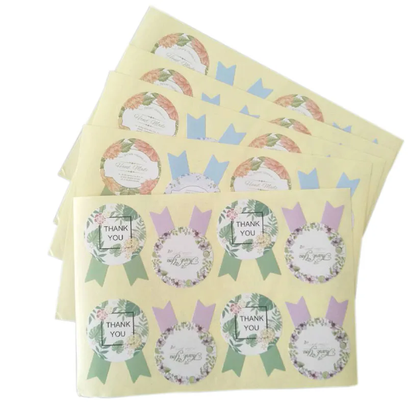 Pacote de Decoração Etiqueta do Selo Adesivo de Papel Projeto da Etiqueta para Escolher Forma Medalha Lote Produtos Caseiros Presente Etiqueta Dois 400 Pçs - 2 High Quality Material escolar e de escritório