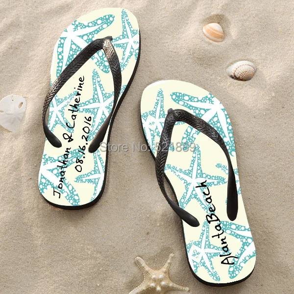 beach wedding flip flops for guests
