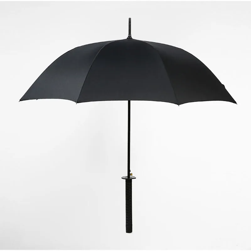 8K Creative Japanese Long Handle Large Windproof Samurai Sword Umbrella Japan Ninja Sun Umbrella Straight Open sun umbrella