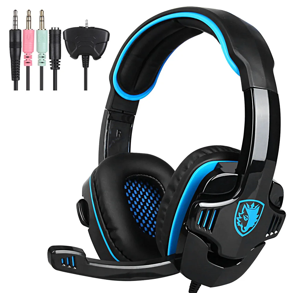 

SADES SA-708GT 3.5mm Gaming Headphone w/Mic Noise Cancellation Music Stereo Game Headset SA-708 Upgraded Version for PS4