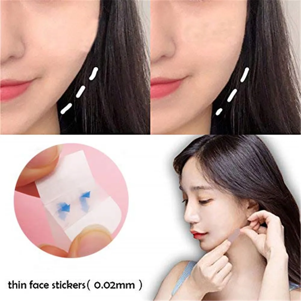 

40pcs Face Lifting Up Tape Thin Face Stickers Invisible Face Lift Patch Invisible V Shape Chin Anti Wrinkle Pad Makeup Tools