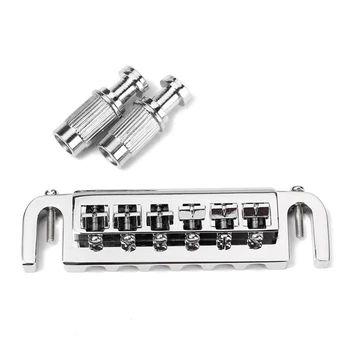 

Sg Guitar String Bridge Roller Roller Electric Guitar Pull String Guitar Part 6 String Adjustable Saddle Bridge Tailpiece For
