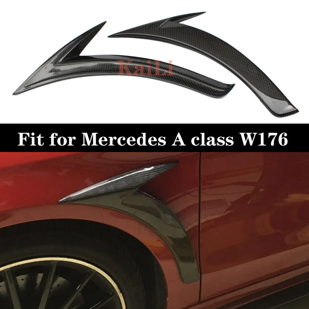 

1 Pair Car Black ABS Front Bumper Splitter Canard for Mercedes for Benz W176 A200 A250 A45