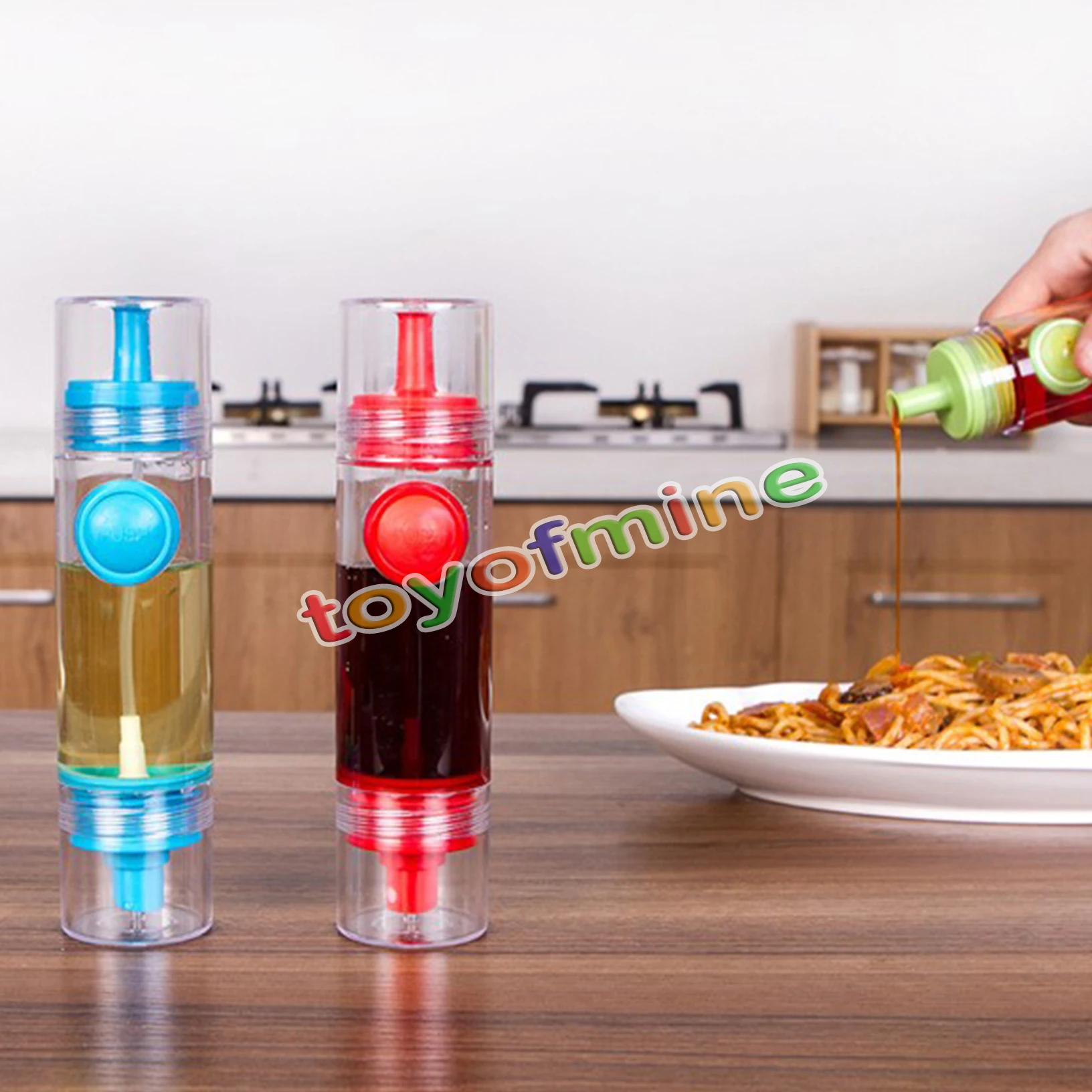 2 in 1 Cooking Olive Oil Pump Sprayer Bottle + Press Dispenser Cruet