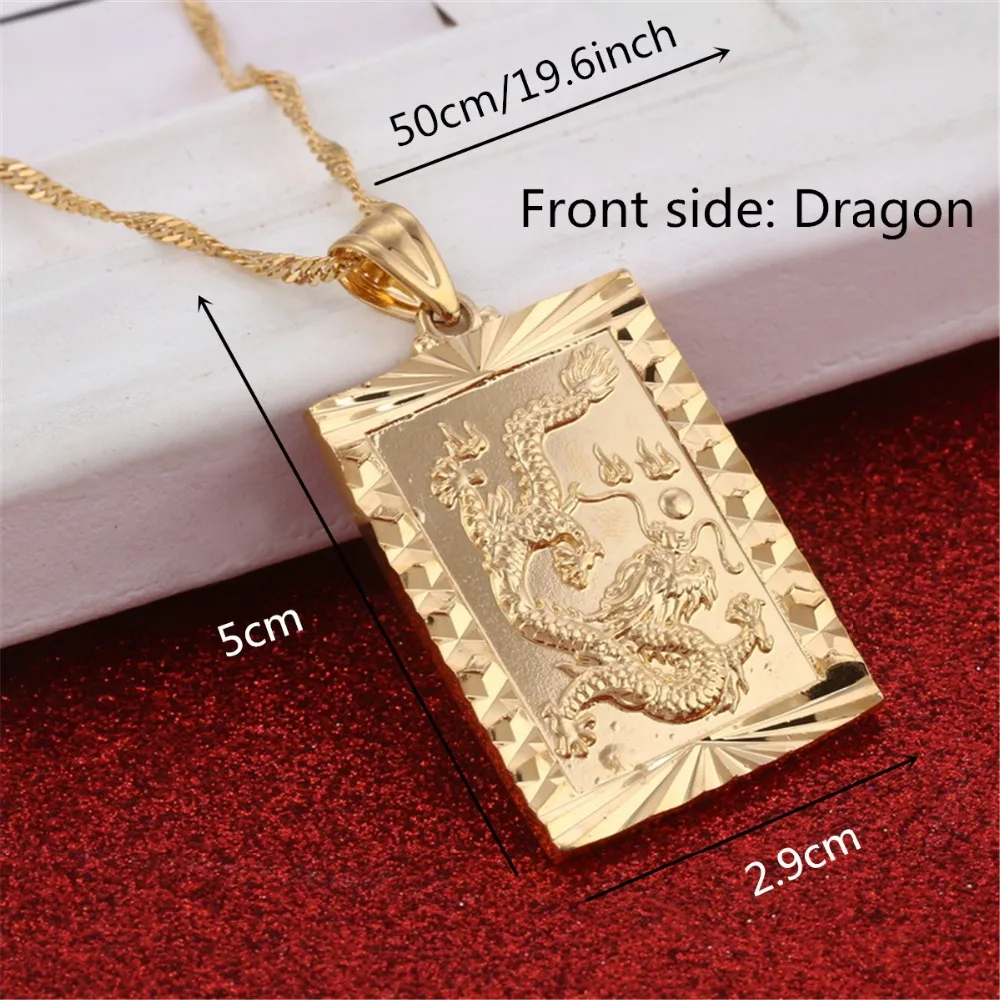 Details about   china Bronze 24k gold Gilt lucky animal Dragon loong Token statue amulet Pendant 