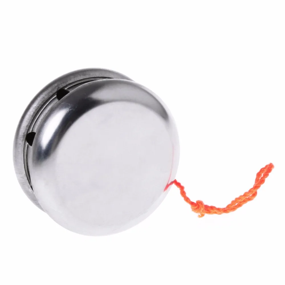 

Professional Magic Stainless Steel Silver Round Yo-Yo Ball Toys With String Gift