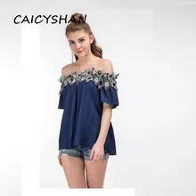 New Summer Style Women Shirts Vestido Plus Size Loose Slash Neck Sexy Lace Edge Patchwork Shirt For Women Large Size Blouse 5XL