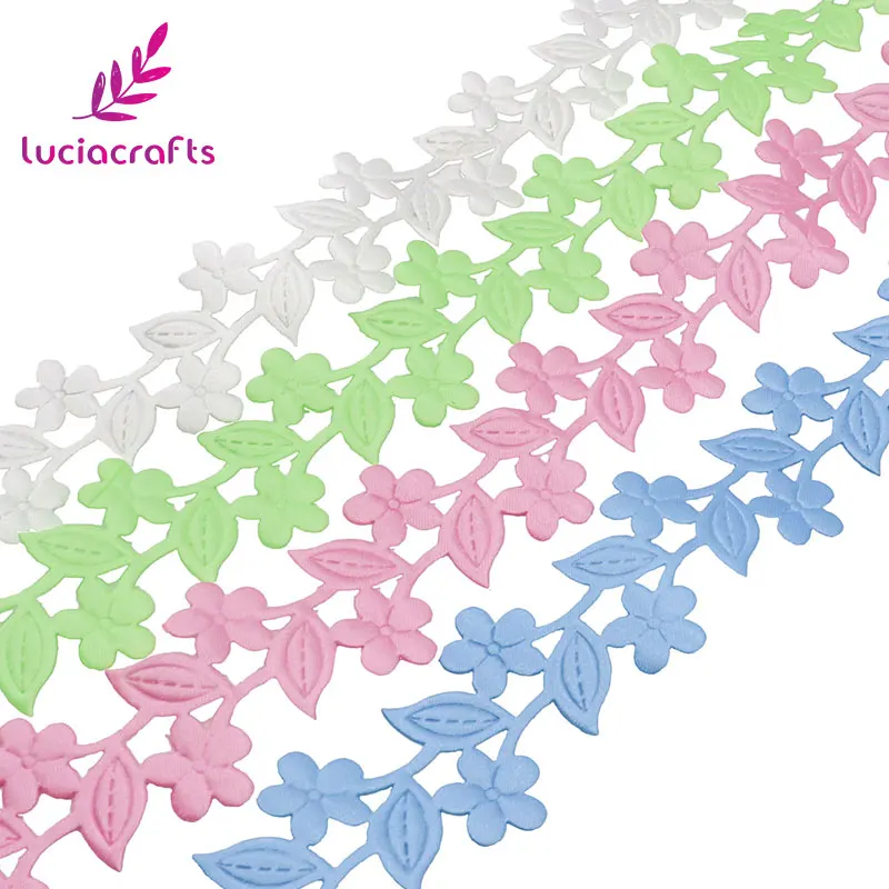 Lucia ручная работа 2 ярда/Лот 1 дюйм 28 мм разные цвета цветок/листья зеркальная