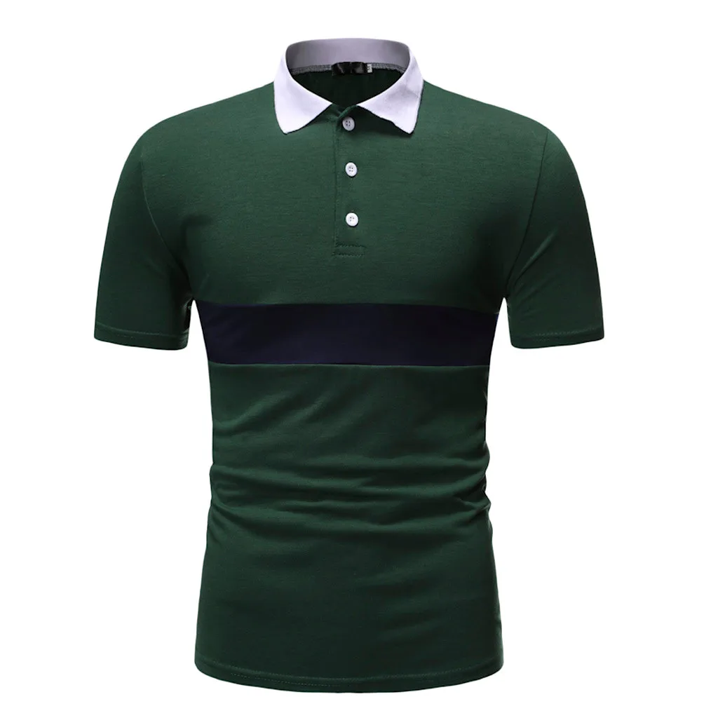 

KANCOOLD Men Polo Shirts Casual Turn-down Collar Polyester Summer Men Tops Polo Shirts Short Sleeve Men Tops Dropshipping 62619
