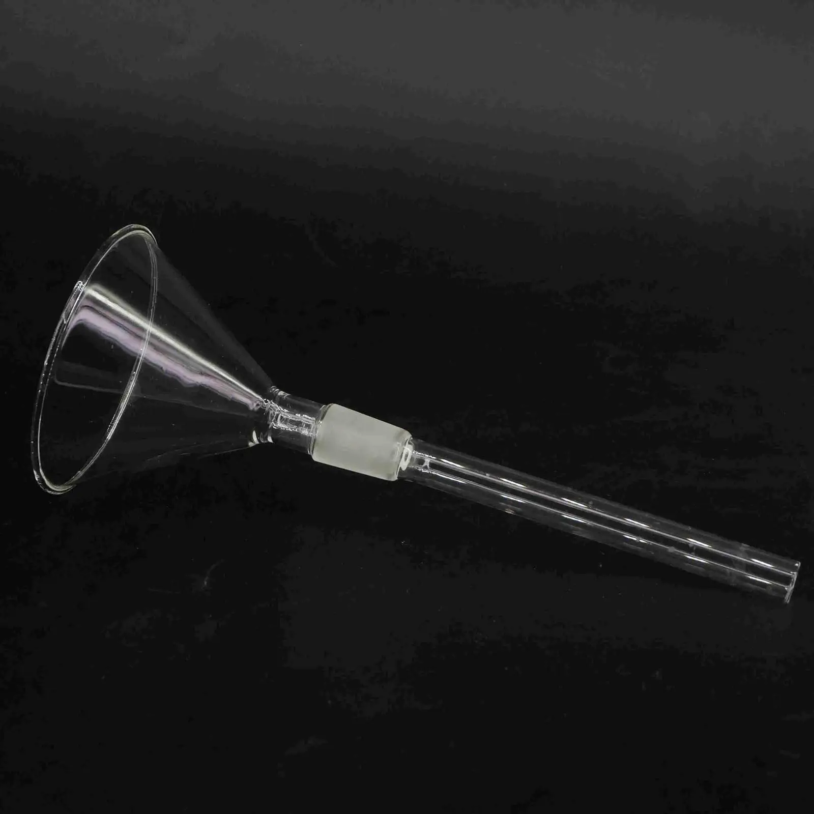 

90mm O/D 19/26 Joint Borosilicate Glass Tail Tube 12cm Length Lab Powder Conical Funnel Glassware Leak Powder